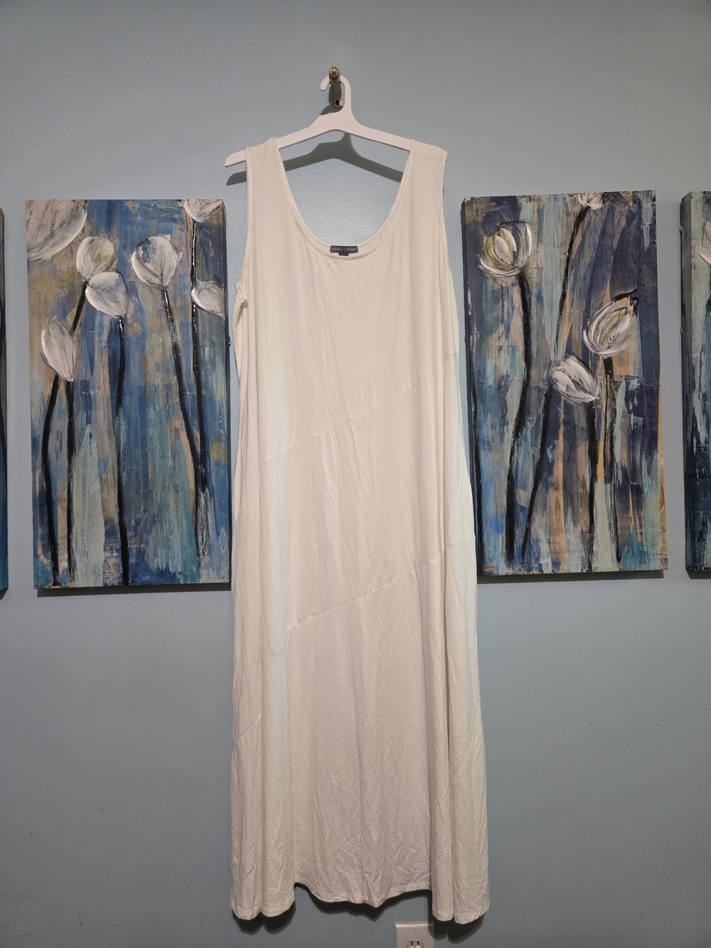 Jessica London White Sleeveless Maxi Dress